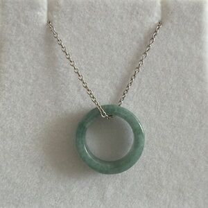 *New* Jadeite Jade Green Circle of Life Pendant & Necklace